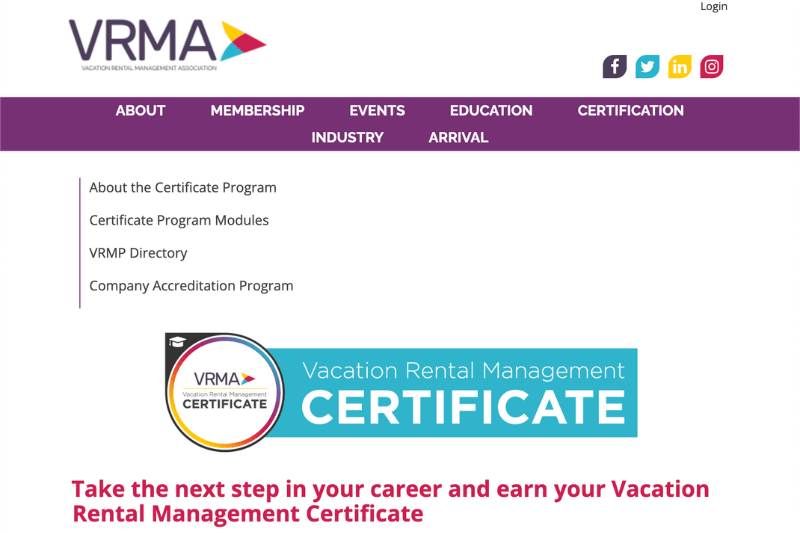 VRMA Certificate