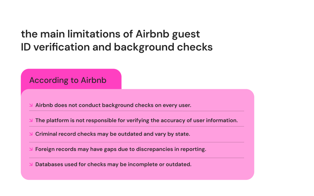 In this image there's a list of limitations to Airbnb's ID Verification