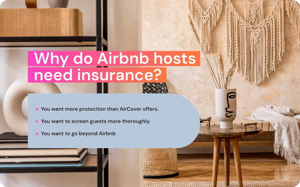 List of why Airbnb hosts need insurance